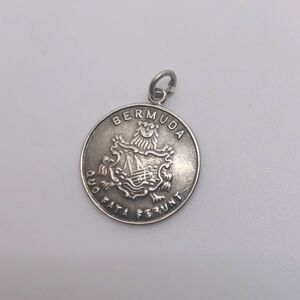VTG Sterling Silver Bermuda Souvenir Coin Mini Charm for Charm Bracelet
